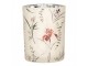 Tealight Holder Set Of 2 ? 7x8 / 10x13 Cm Beige Glass Flowers - ? 7*8 / 10*13 cm Clayre & Eef