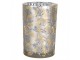 Tealight Holder ? 12x18 Cm Grey Glass Flowers - ? 12*18 cm Clayre & Eef