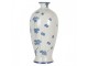 Bílá keramická váza s modrými kvítky Blue Flowers - Ø 21*42 cm Clayre & Eef
