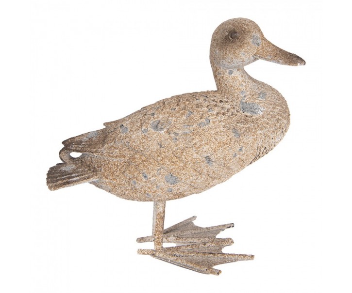 Hnědá antik dekorace kachna Duck - 22*15*21 cm