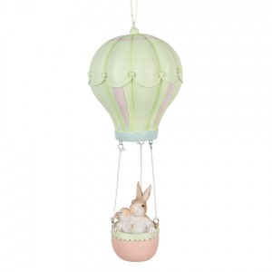Závěsná dekorace králíci v balónu - Ø 14*34 cm
