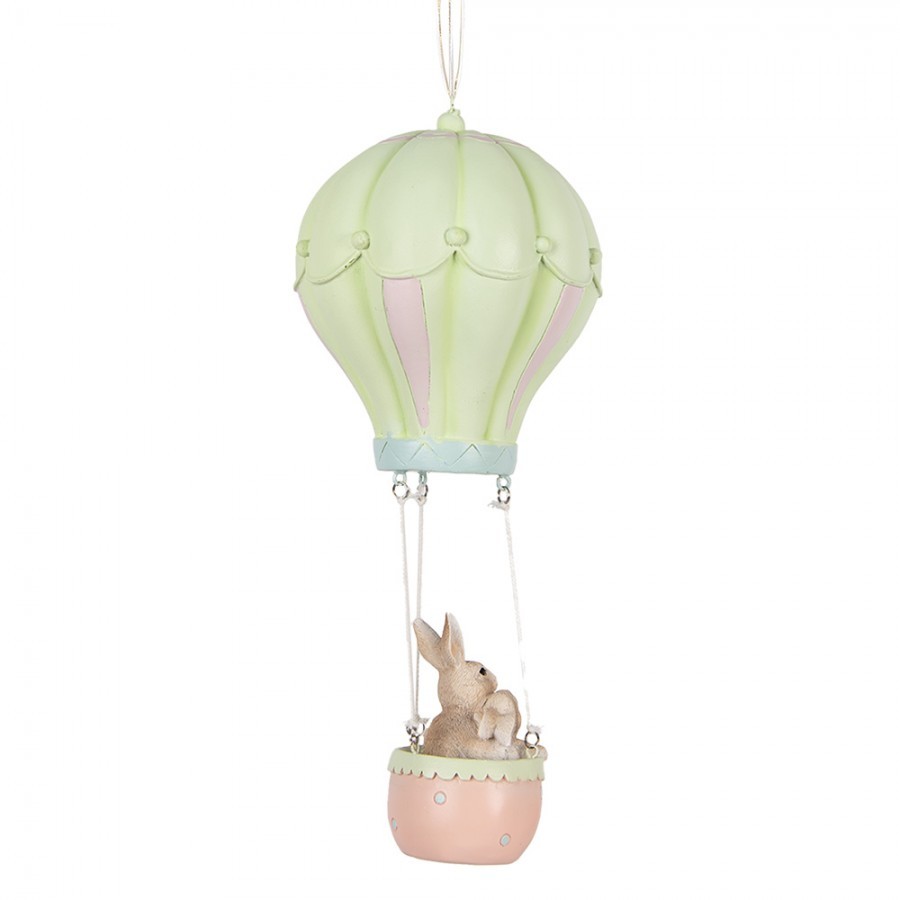 Závěsná dekorace králíci v balónu - Ø 14*34 cm