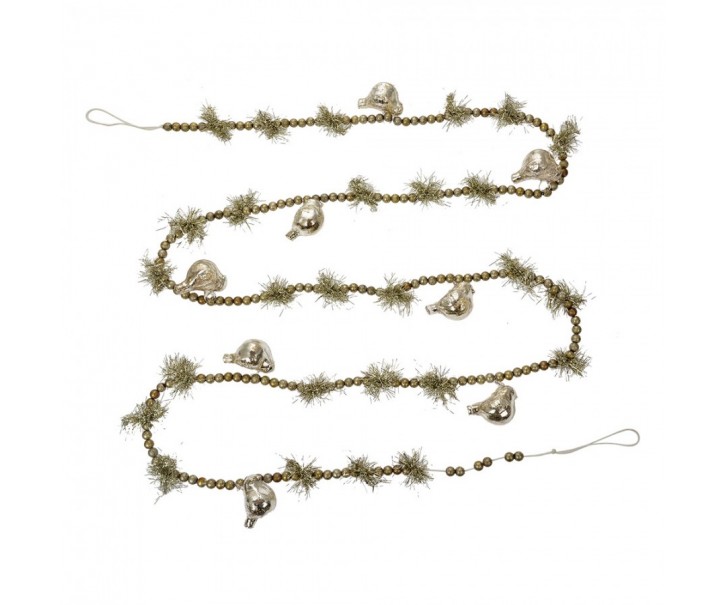 Decoration Christmas Garland ? 2x180 Cm Silver Colored Metal Glass - ? 2*180 cm Clayre & Eef