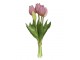 Kytice 5ks fialových realistických tulipánů Tulips - 26 cm