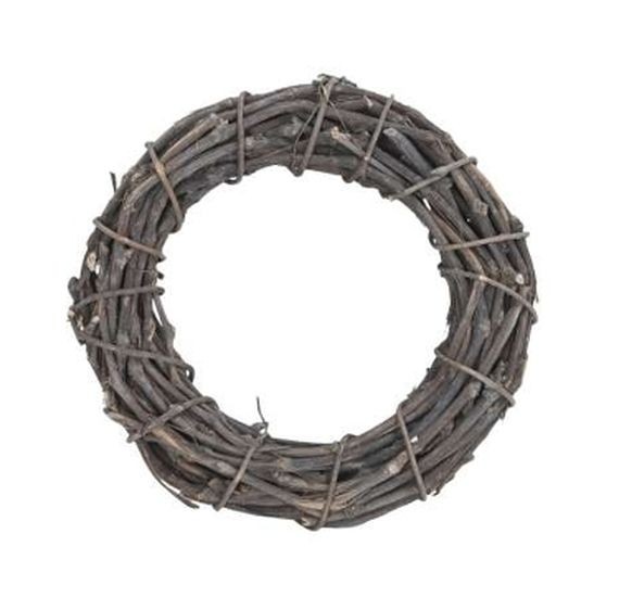 Šedý věnec z vinných větví Branch - Ø 25*7 cm