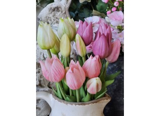 Kytice 5ks fialových realistických tulipánů Tulips - 26 cm