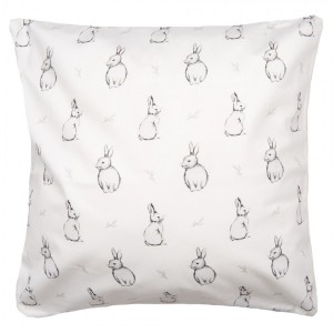 Béžový povlak na polštář s králíčky Bunny Buddies - 45*45 cm
