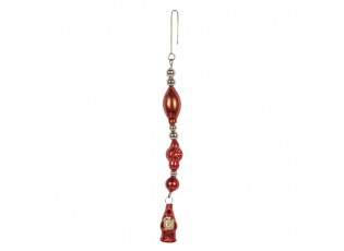 Christmas Ornament 25 Cm Red Glass Santa Claus - 1*1*25 cm