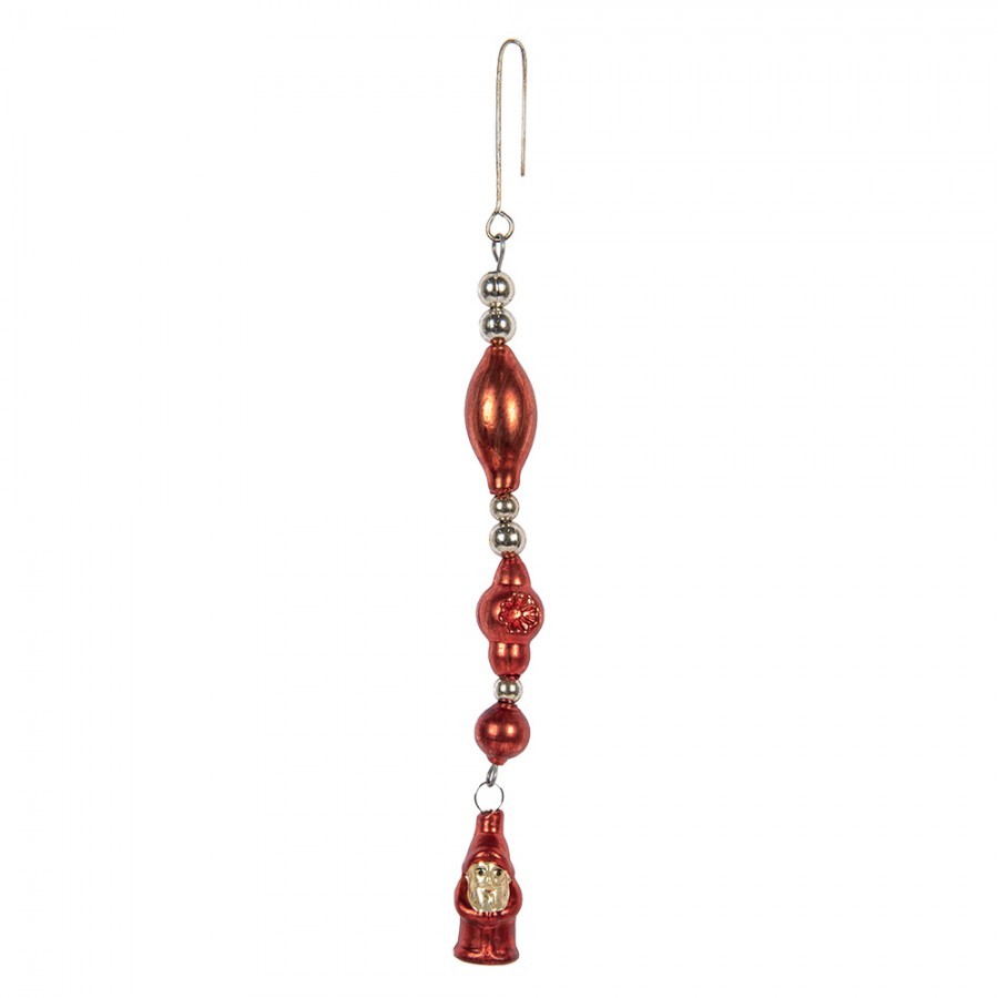 Christmas Ornament 25 Cm Red Glass Santa Claus - 1*1*25 cm
