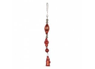 Christmas Ornament 25 Cm Red Glass Santa Claus - 1*1*25 cm