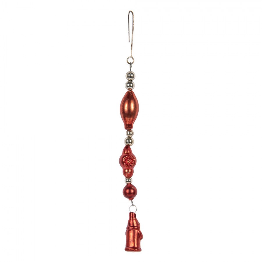 Christmas Ornament 25 Cm Red Glass Santa Claus - 1*1*25 cm