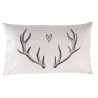 Béžový povlak na polštář s parožím Love Deer - 30*50 cm