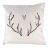 Béžový povlak na polštář s parožím Love Deer - 45*45 cm