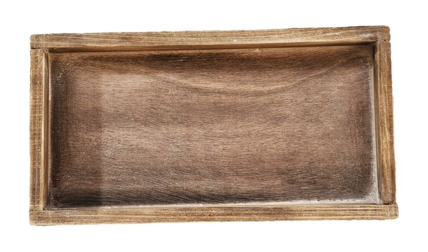 Levně Hnědý dřevěný dekorační podnos Tio - 25*13*2 cm 420913-000-707