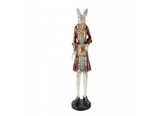 Decorative Figurine Rabbit 53 Cm Beige Red Plastic - 12*12*53 cm