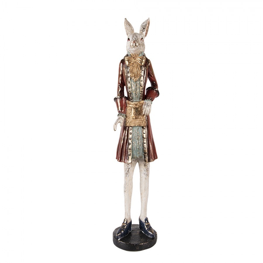 Decorative Figurine Rabbit 53 Cm Beige Red Plastic - 12*12*53 cm