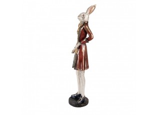 Decorative Figurine Rabbit 53 Cm Beige Red Plastic - 12*12*53 cm
