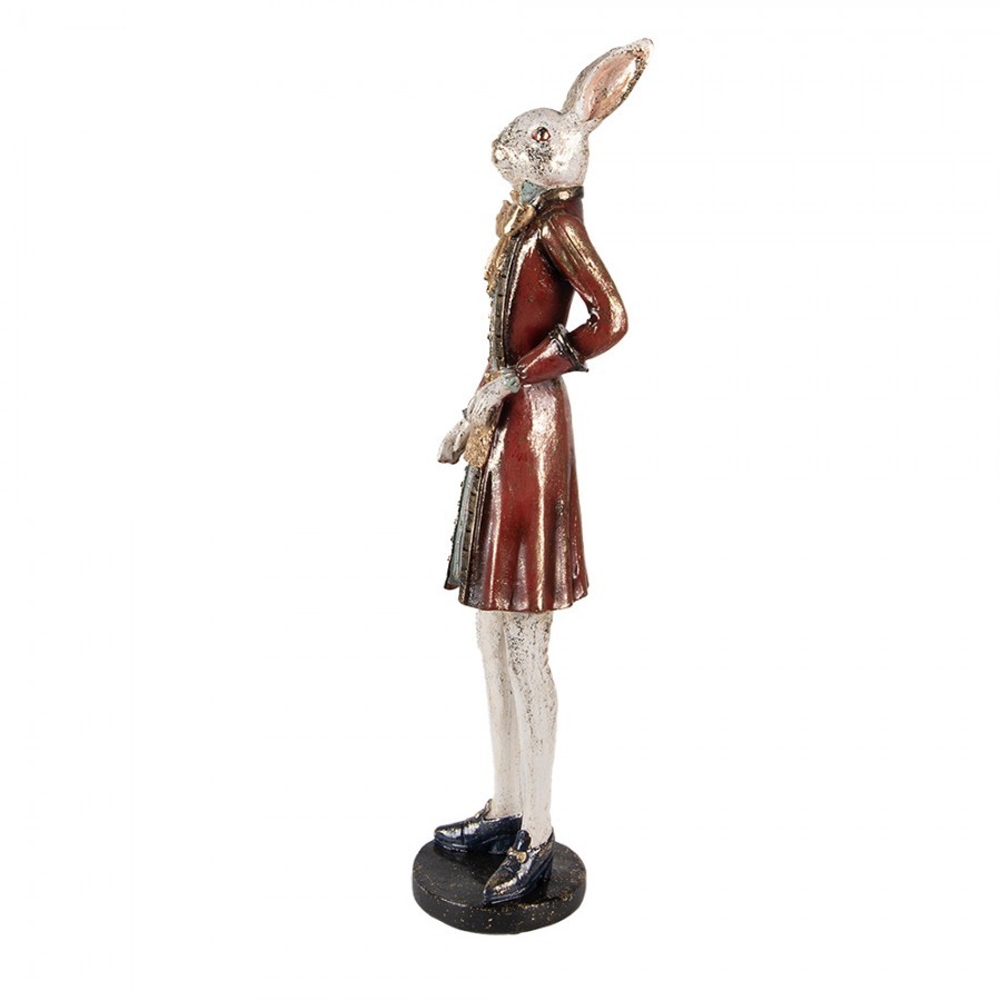 Decorative Figurine Rabbit 53 Cm Beige Red Plastic - 12*12*53 cm