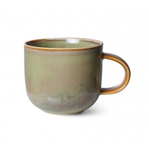 Mechově zelený porcelánový hrnek Chef - 12*9*8 cm / 320 ml 