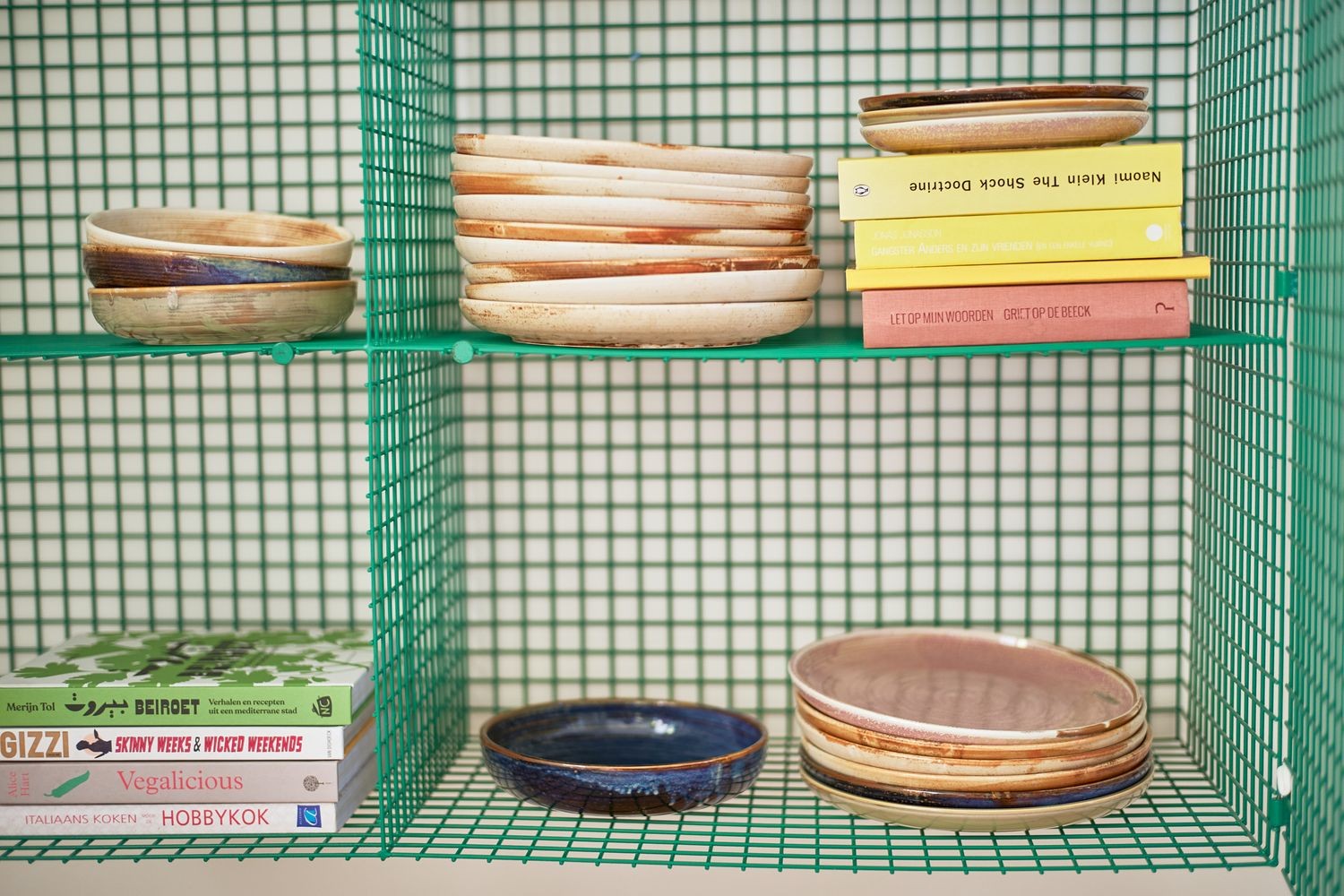Rustikálně modrý porcelánový dezertní talíř Chef - Ø 20*3 cm 