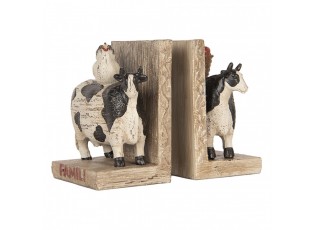 2ks zarážka na knihy zdobená krávami Famili - 17*10*14 cm