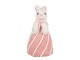 Decorative Figurine Rabbit ? 12x21 Cm White Pink Textile On Plastic - ? 12*21 cm Clayre & Eef