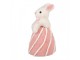 Decorative Figurine Rabbit ? 12x21 Cm White Pink Textile On Plastic - ? 12*21 cm Clayre & Eef