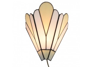 Béžová nástěnná lampa tiffany Patricia - 20*10*29 cm E14/ 1*40W