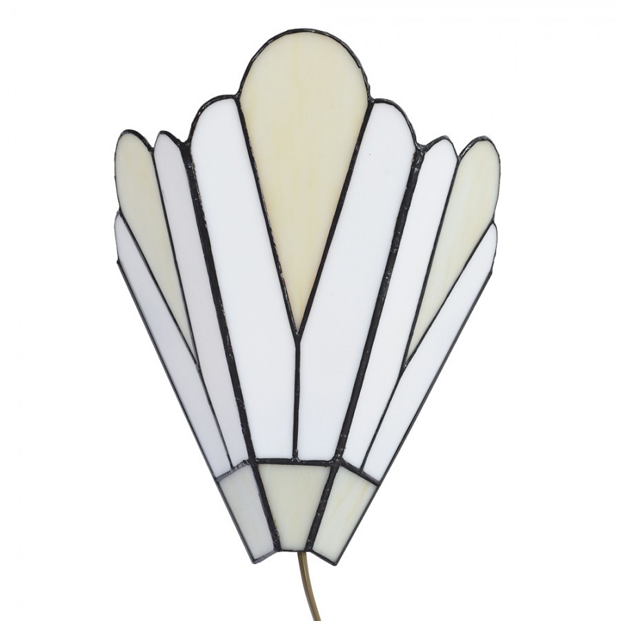 Béžová nástěnná lampa tiffany Patricia - 20*10*29 cm E14/ 1*40W
