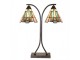 Béžovo-hnědá stolní lampa tiffany Annie - 48*19*57 cm E27/ma* 2*60W Clayre & Eef