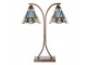 Béžovo-hnědá stolní lampa tiffany Annie - 48*19*57 cm E27/ma* 2*60W Clayre & Eef