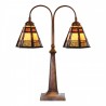 Béžovo-hnědá stolní lampa tiffany Bernadette - 48*19*64 cm E27/ma* 2*60W