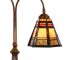 Béžovo-hnědá stolní lampa tiffany Bernadette - 48*19*64 cm E27/ma* 2*60W Clayre & Eef