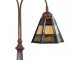 Béžovo-hnědá stolní lampa tiffany Bernadette - 48*19*64 cm E27/ma* 2*60W Clayre & Eef