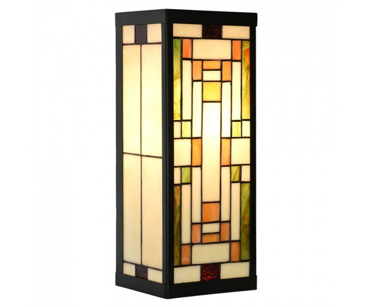 Nástěnná lampa tiffany Yves II - 14*16*40 cm E27/max 1*100W Clayre & Eef