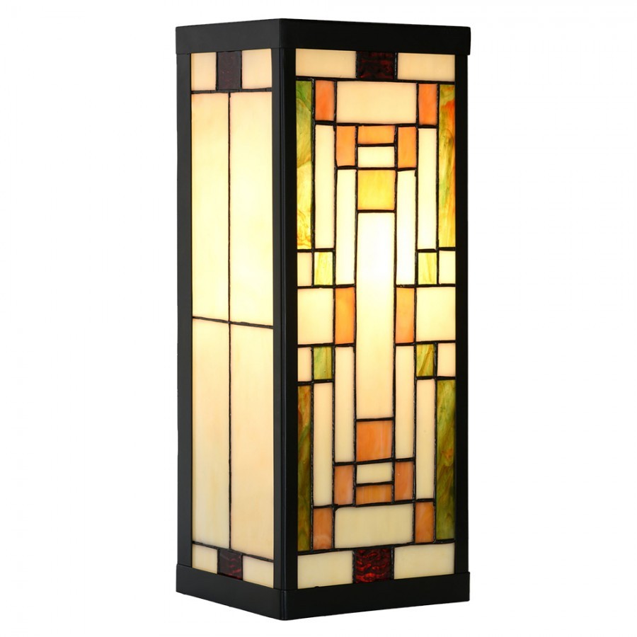 Nástěnná lampa tiffany Yves II - 14*16*40 cm E27/max 1*100W