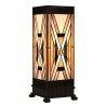 Béžovo-hnědá stolní tiffany lampa Laetitia - 17*17*44 cm E27/ma* 1*40W