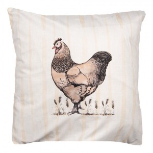 Béžový povlak na polštář se slepičkou Easter - 45*45 cm