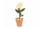 Decoration Flower 8x8x26 Cm Yellow Textile On Plastic - 8*8*26 cm Clayre & Eef