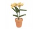 Decoration Flower 8x8x26 Cm Yellow Textile On Plastic - 8*8*26 cm Clayre & Eef