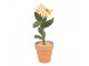 Decoration Flower 8x8x26 Cm Yellow Textile On Plastic - 8*8*26 cm Clayre & Eef
