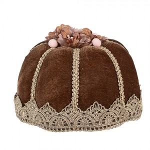 Dekorace hnědý sametový dortík Cake Chocolade - Ø 15*10 cm