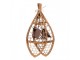 Hnědá antik dekorace sněžnice Snowshoes Vintage - 55*22*5 cm Clayre & Eef