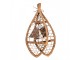 Hnědá antik dekorace sněžnice Snowshoes Vintage - 55*22*5 cm Clayre & Eef