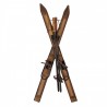 Barva: hnědá antikMateriál: dřevo/ kovHmotnost: 1,38 kg