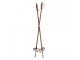Hnědé antik dřevěné retro hole Ski Vintage - Ø 12*100 cm Clayre & Eef