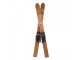 Hnědá dřevěná dekorace retro lyže Ski - 5*3*60 cm Clayre & Eef