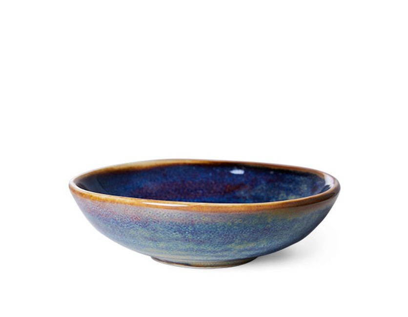 Rustikálně modrá porcelánová mistička Chef - Ø 9*3 cm / 50 ml 