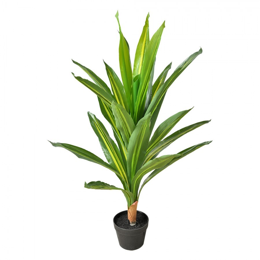 Dekorace umělá rostilina dracena v květináči - 25*25*90 cm