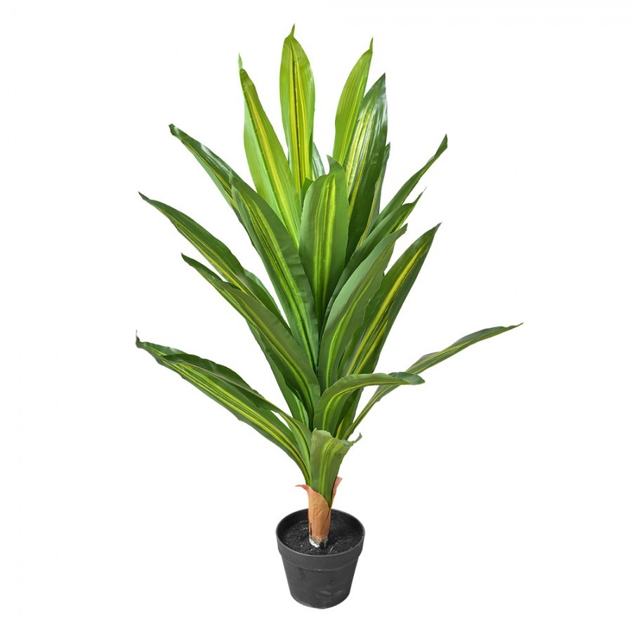 Dekorace umělá rostilina dracena v květináči - 25*25*90 cm